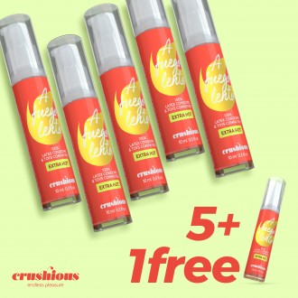 5 + 1 GRÁTIS GEL LUBRIFICANTEA FUEGO LENTO DE EFEITO CALOR CRUSHIOUS 10ML