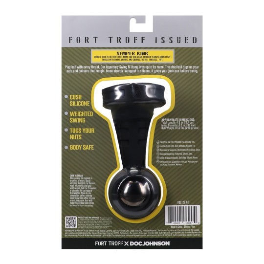 ANELLO SWING N&#039; HANG - BALL STRETCHER - NERO DOC JOHNSON