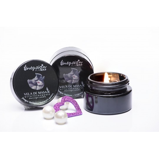 CANDLE WITH PHEROMONES AROMA INTIMATE GAMES 20ML TENTACIÓN PLAY SEX