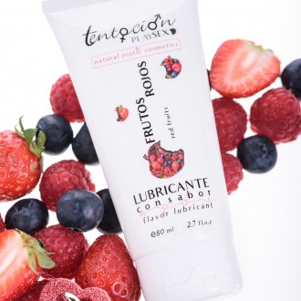 LUBRIFICANTE AROMATIZZATO AI FRUTTI ROSSI 80ML TENTACIÓN PLAY SEX