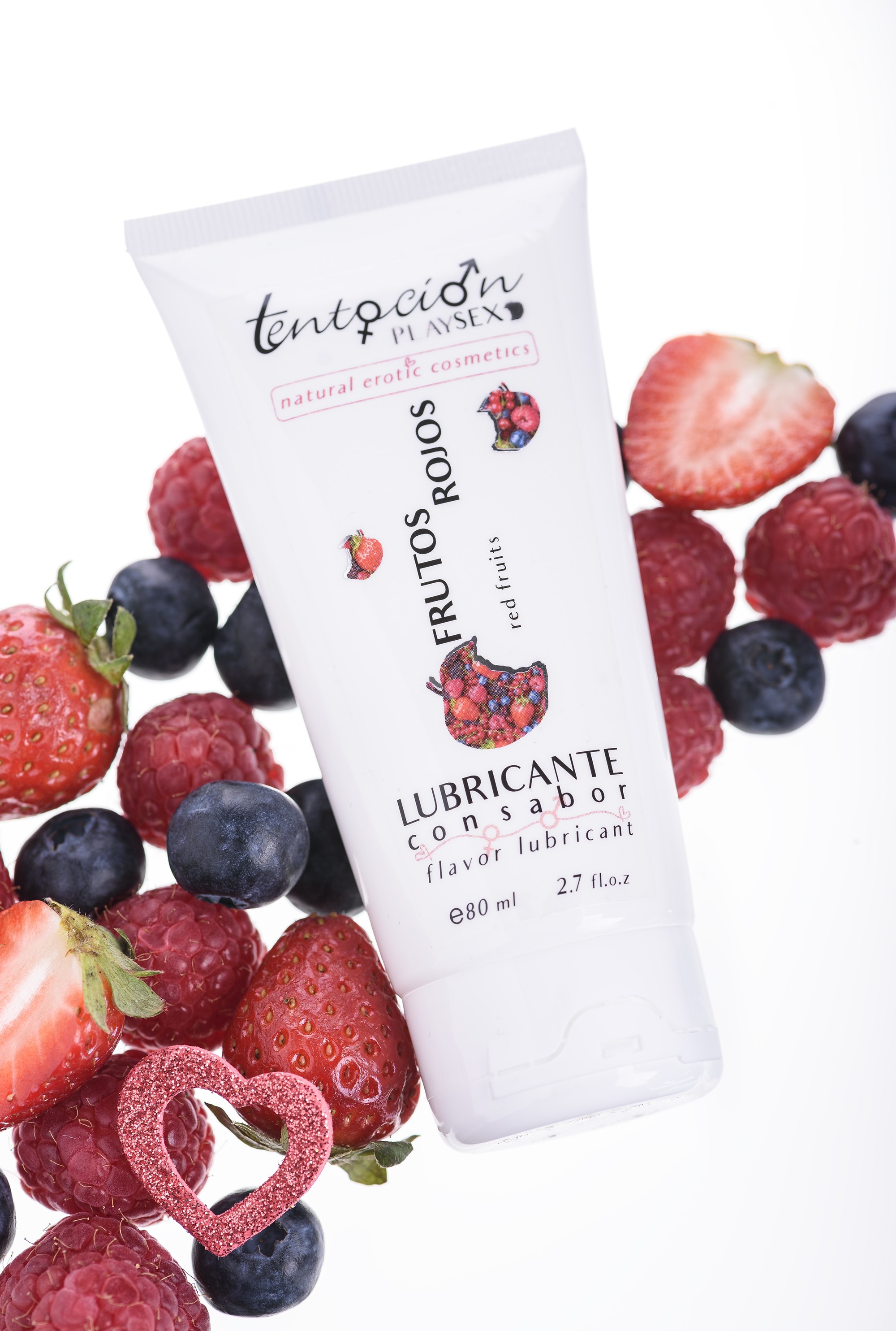 LUBRIFICANTE AROMATIZZATO AI FRUTTI ROSSI 80ML TENTACIÓN PLAY SEX