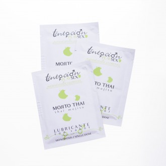 20 DOSES UNIQUES DE LUBRIFIANT AROMATISÉ AU MOJITO THAÏ 5ML TENTACIÓN PLAY SEX