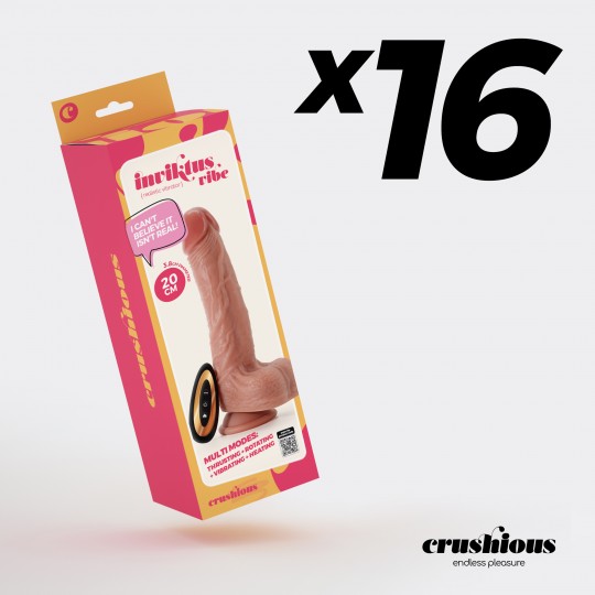 PACK DE 16 VIBRADOR DE SILICONE LÍQUIDO INVIKTUS VIBE 7,5 CRUSHIOUS PELE