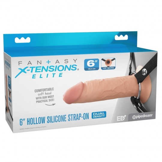 HOLLOW SILICONE STRAP-ON