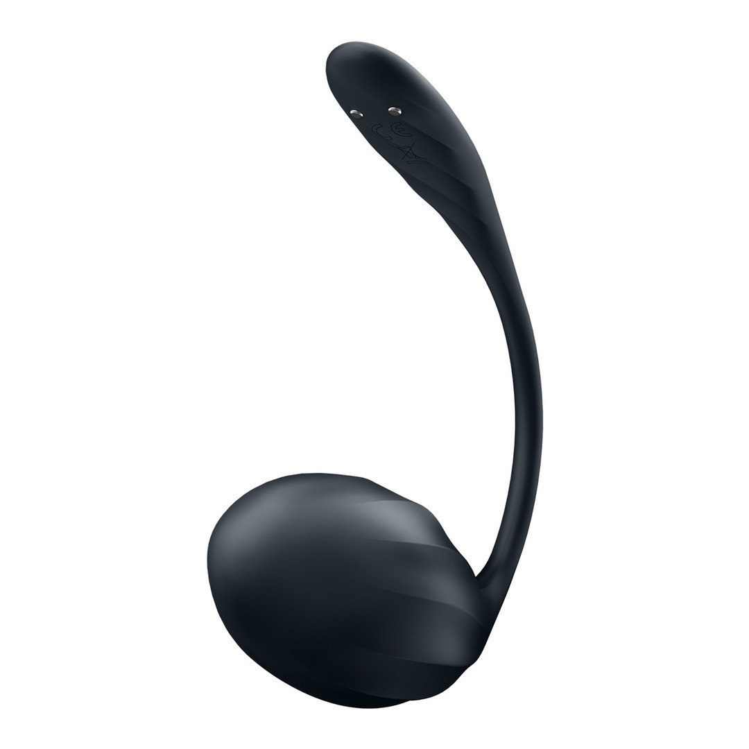 OVO VIBRATÓRIO COM APLICAÇÃO RIBBED PETAL CONNECT APP PRETO SATISFYER