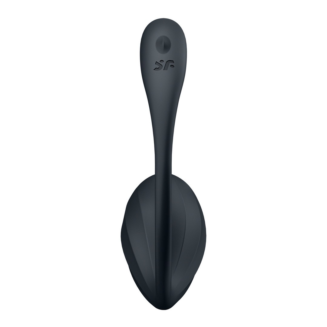 ŒUF VIBRANT AVEC APPLICATION RIBBED PETAL CONNECT APP NOIR SATISFYER