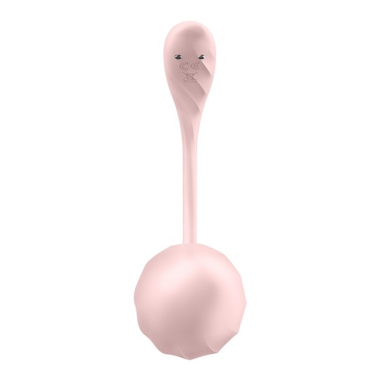 RIBBED PETAL CONNECT APP - WEARABLE COUPLE VIBRATOR - ROSE