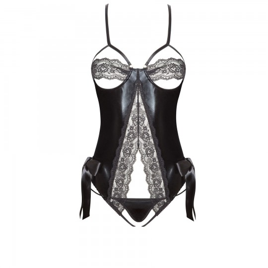 CORSET ET STRING SHAQUILA NOIR BEAUTY NIGHT FASHION