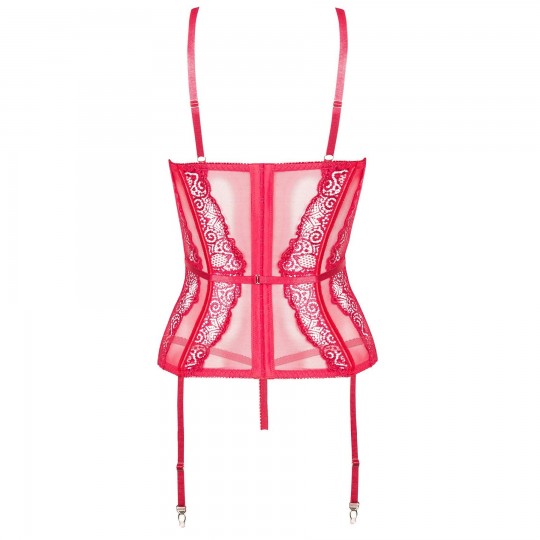 BEAUTY NIGHT FASHION RAVENNA CORSET AND THONG CHERRY