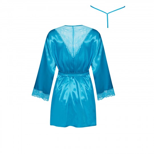 PEIGNOIR ET STRING SHERIE TURQUOISE BEAUTY NIGHT FASHION