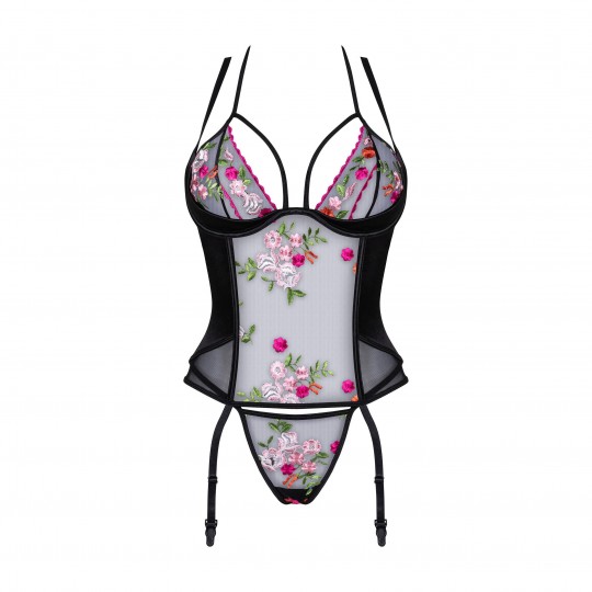 CORSET ET STRING JOANNA NOIR BEAUTY NIGHT FASHION