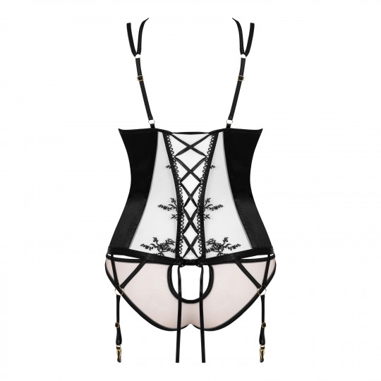 CORSET ET STRING GIANNA NOIR BEAUTY NIGHT FASHION