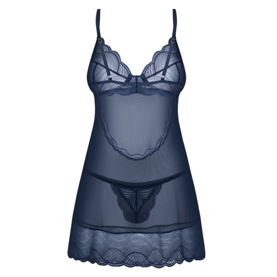 NUISETTE ET STRING NIGHTLY BLEU OBSESSIVE