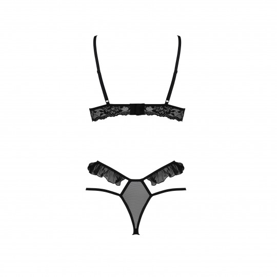 CONJUNTO DE 2 PEÇAS DOLLY PRETO EROTIC LINE TAMANHO QUEEN PASSION