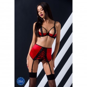 PASSION DEVIL COLLECTION FEMMINA SET 3 PIECE RED