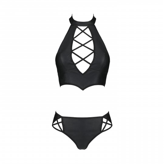 CONJUNTO DE 2 PEÇAS NANCY BIKINI PRETO TAMANHO QUEEN PASSION