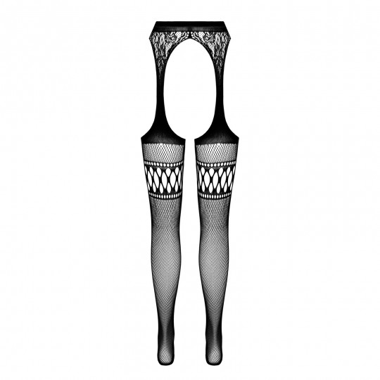 PASSION EROTIC LINE STOCKINGS S026 BLACK