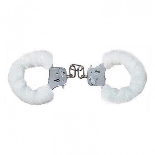 FURRY FUN CUFFS WHITE PLUSH