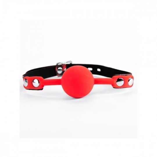 ARGUS FETISH RED LEOPARD BALL GAGG