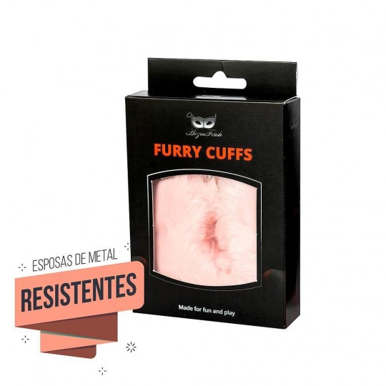 ARGUS FETISH FURRY CUFFS PINK 