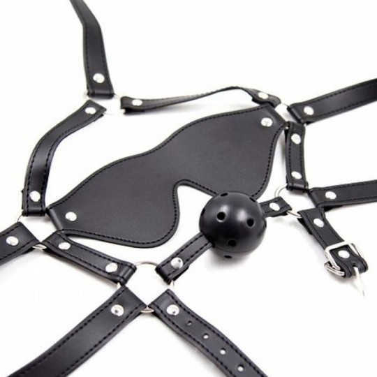 ARGUS FETISH EYE MASK WITH BALL GAG