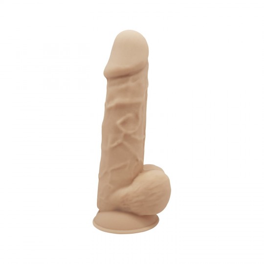 VIBRADOR REALISTA COM ROTAÇÃO E COMANDO SILEXD FLESH MODELO 1 8.5&quot; SILEXD