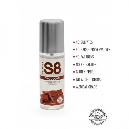 S8 FLAVORED LUBE CHOCOLATE 125ML