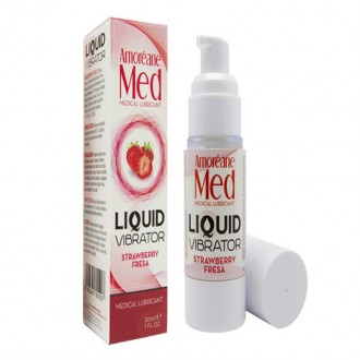 AMORÉANE MED LIQUID VIBRATOR STRAWBERRY 30 ML