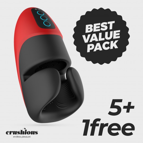 5 + 1 GRATUIT MASTURBATEUR RECHARGEABLE AVEC PRESSION PANCHO CRUSHIOUS