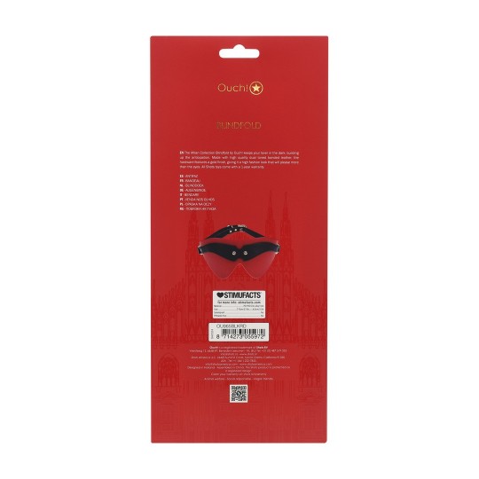 MILAN COLLECTION - BLINDFOLD - BLACK/RED