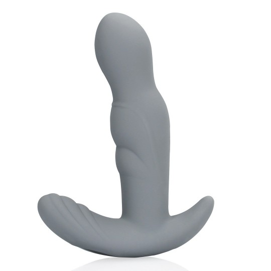 ROTATING PROSTATE STIMULATOR WITH REMOTE CONTROL - GOTHAM GREY