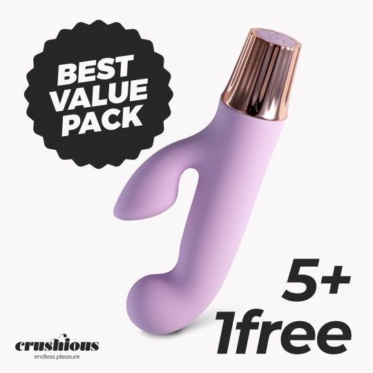 PACK 5 + 1 GRATUITO MINI VIBRADOR MELLOW CONY LAVANDA CRUSHIOUS