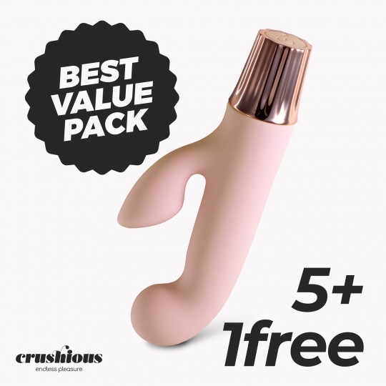 PACK 5 + 1 GRATUIT MINI VIBRATEUR MELLOW CONY ROSE CRUSHIOUS