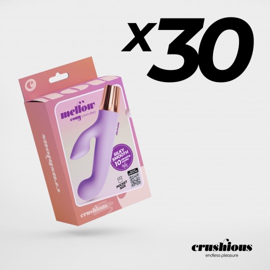 PACK OF 30 CRUSHIOUS MELLOW CONY MINI VIBRATOR LAVENDER