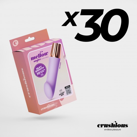 PACK OF 30 CRUSHIOUS MELLOW ANGLER MINI VIBRATOR LAVENDER