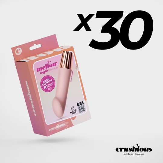 CONFEZIONE DA 30 MINI VIBRATORE MELLOW ANGLER ROSA CRUSHIOUS