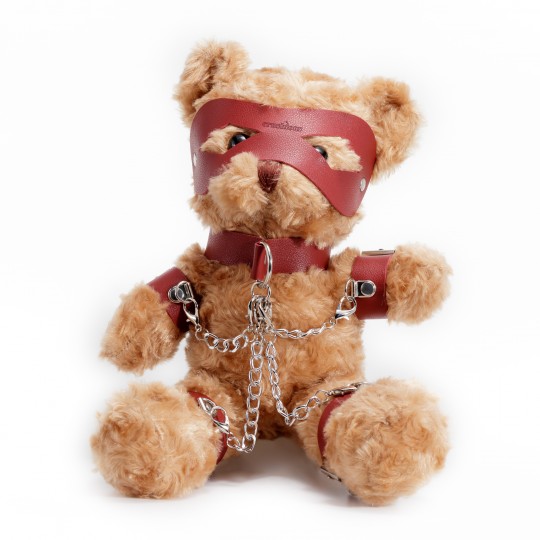 OURS BEAR BONDAGE CRUSHITO ROUGE 31CM CRUSHIOUS