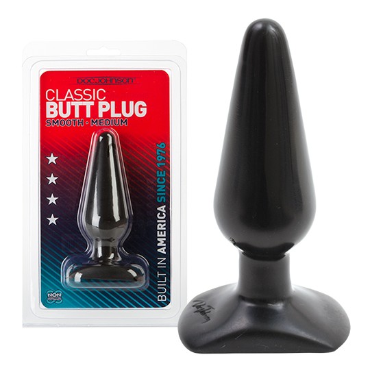 PLUG ANALE DOC JOHNSON CLASSICO BUTT PLUG NERO MEDIO