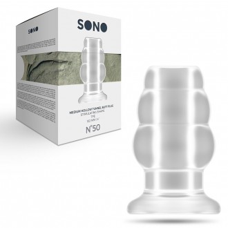 PLUG ANAL MEDIUM HOLLOW TUNNEL SONO Nº50 TRANSPARENTE