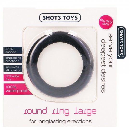 ANILLO PARA EL PENE ROUND RING LARGE NEGRO