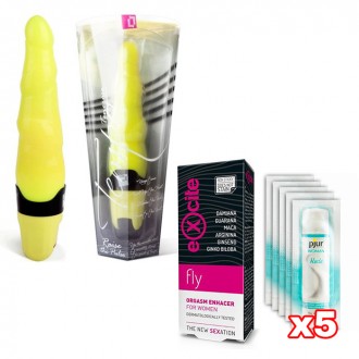 PACK WOMAN TENEROSO VIBRATOR + ORGASM ENHACER + 5X LUBRICANT WOMAN NUDE