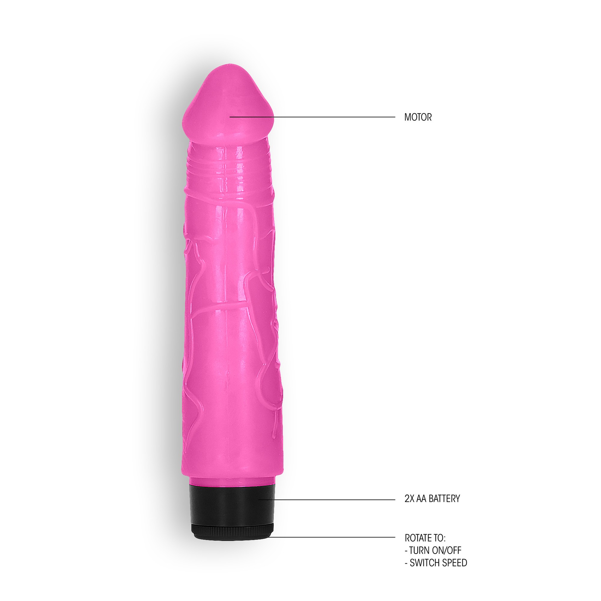 VIBRADOR REALÍSTICO 8&quot; THICK VIBE GC ROSA