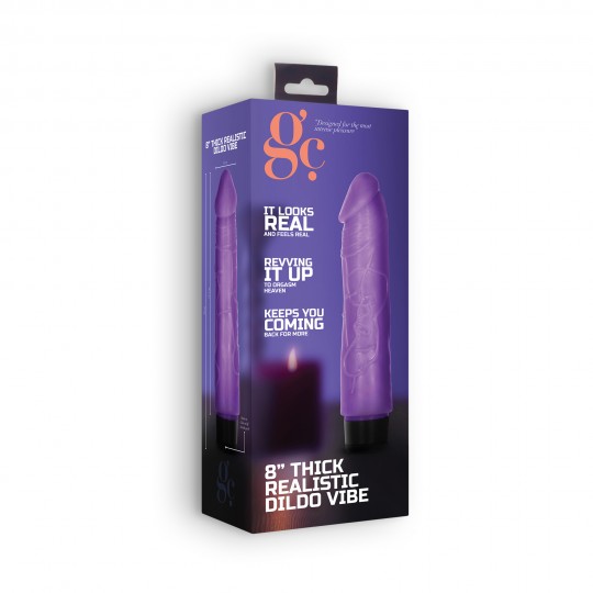 VIBRADOR REALÍSTICO 8&quot; THICK VIBE GC ROXO