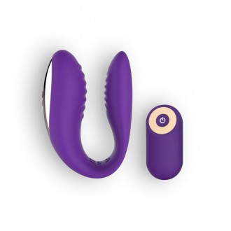 TOYZ4LOVERS RECHARGEABLE COUPLE VIBRATOR WITH REMOTE PURPLE