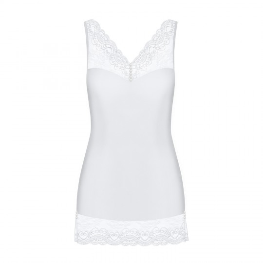 OBSESSIVE MIAMOR CHEMISE AND THONG WHITE