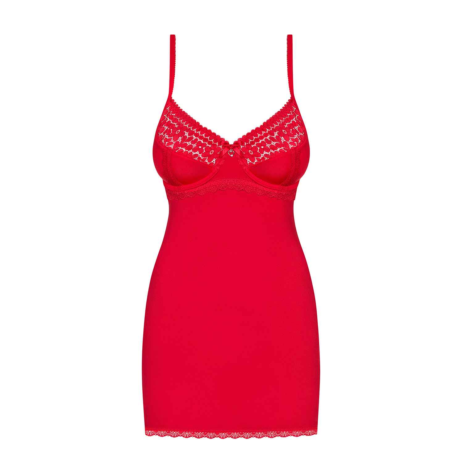 OBSESSIVE JOLIEROSE CHEMISE AND THONG RED