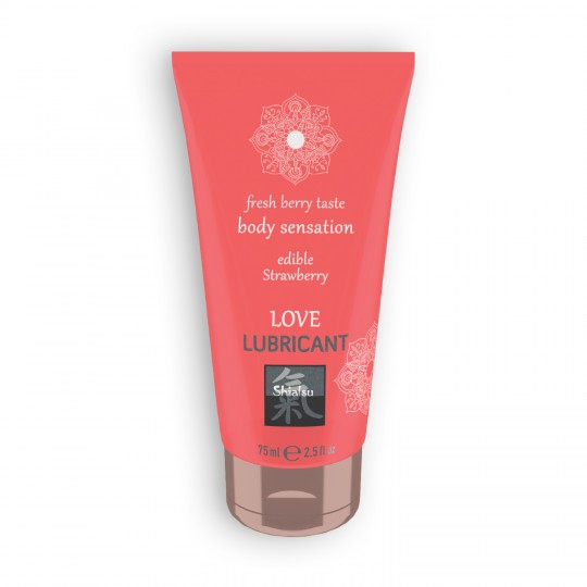 SHIATSU EDIBLE STRAWBERRY FLAVOURED LOVE LUBRICANT 75ML