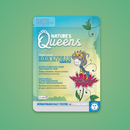 NATURE&#039;S QUEENS SUPER-HYDRATING FACIAL TISSUE MASK IMMORTELLE 25ML