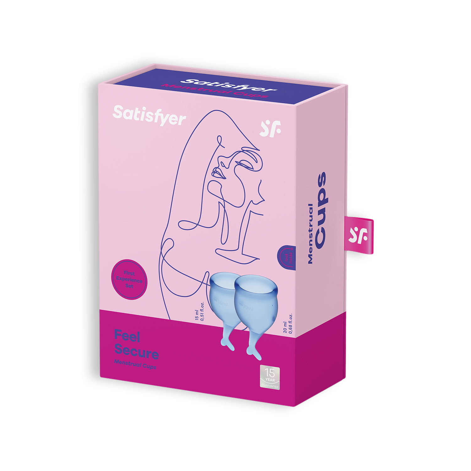 FEEL SECURE 2 MENSTRUAL CUPS SET SATISFYER DARK BLUE