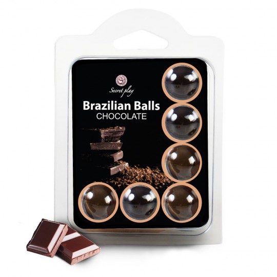 KISSABLE LUBRICANT BALLS CHOCOLATE FLAVOUR 6 x 4GR